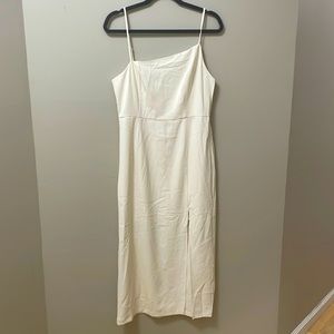 SHEIN midi white dress. Size large. Never worn, no tags.
